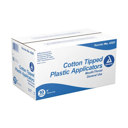 Dynarex Cotton Tipped Plastic Applicator-Large Tip, 8"