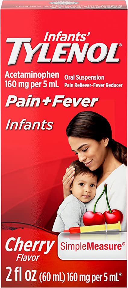J&J TYLENOL INFANTS' ORAL SUSPENSION Oral Suspension, Cherry, 2 fl oz, 6/bx, 6 bx/cs