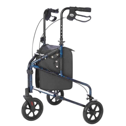 Rhythm Healthcare Rally Lite Aluminum 3 Wheel Walker with Tote, Various Options