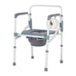 Rhythm Healthcare Folding Powder Coated Aluminum Commode 3 in 1
