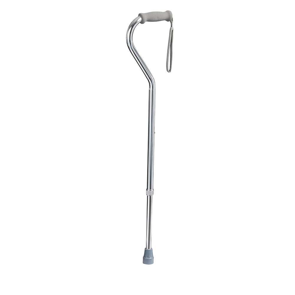 Rhythm Healthcare Aluminum Adjustable Offset Cane, Various Colors