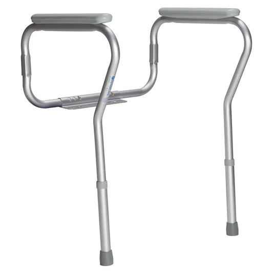 Toilet Rail, Adjustable Height Clamp-On